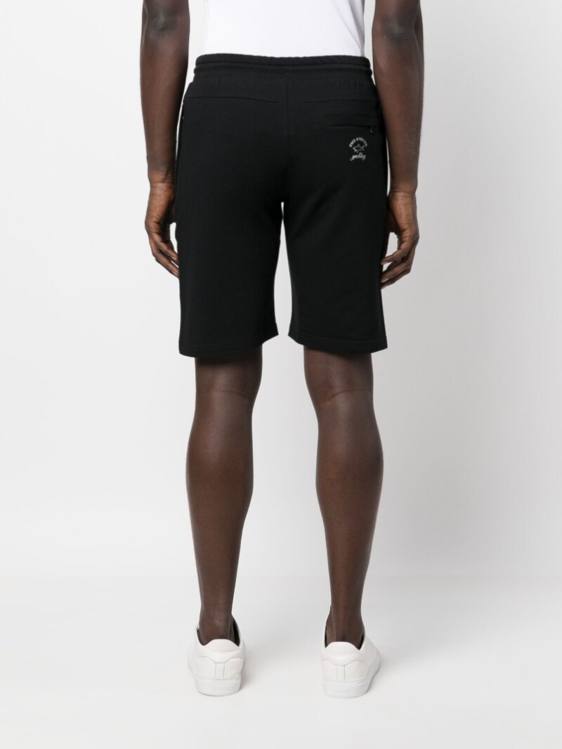 logo-print track shorts - 4