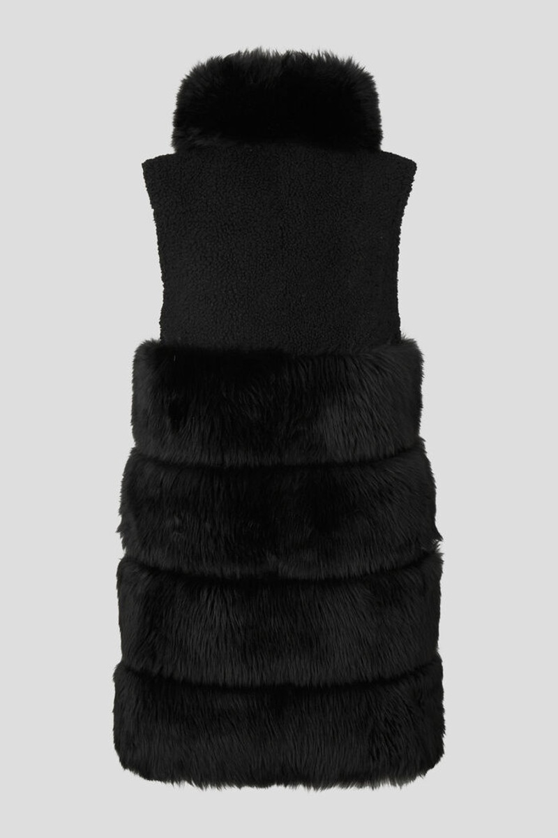 Lima Reversible lambskin waistcoat in Black 8