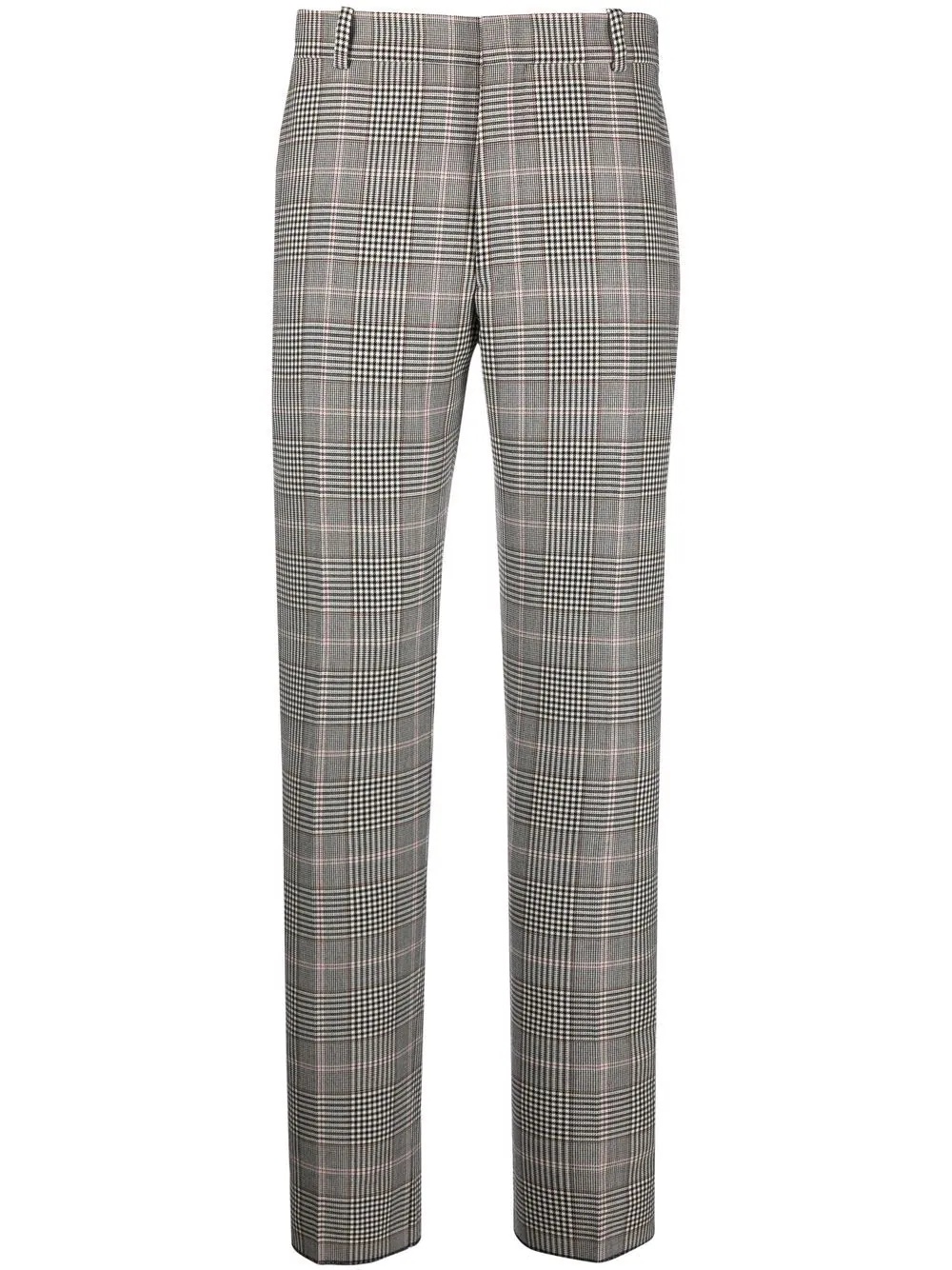 checked tapered trousers - 1