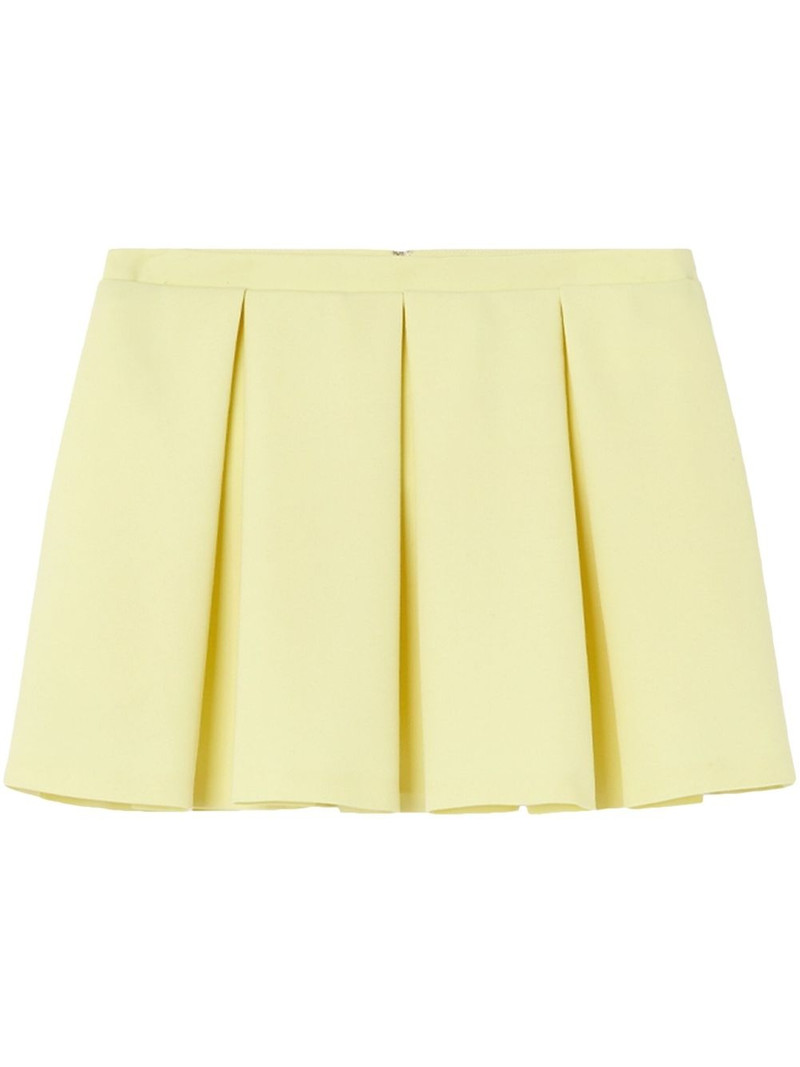 pleated wool mini skirt 1