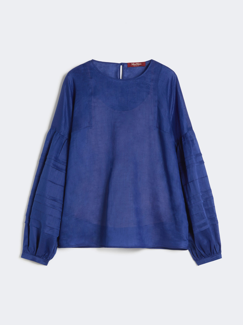 PAESE Ramie gauze blouse - NAVY 1