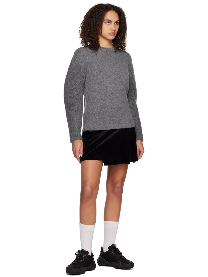 Theory Black Wrap Miniskirt outlook