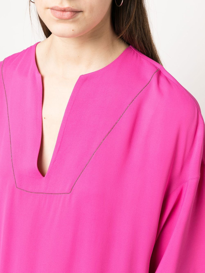 belted long-sleeved midi dress 5