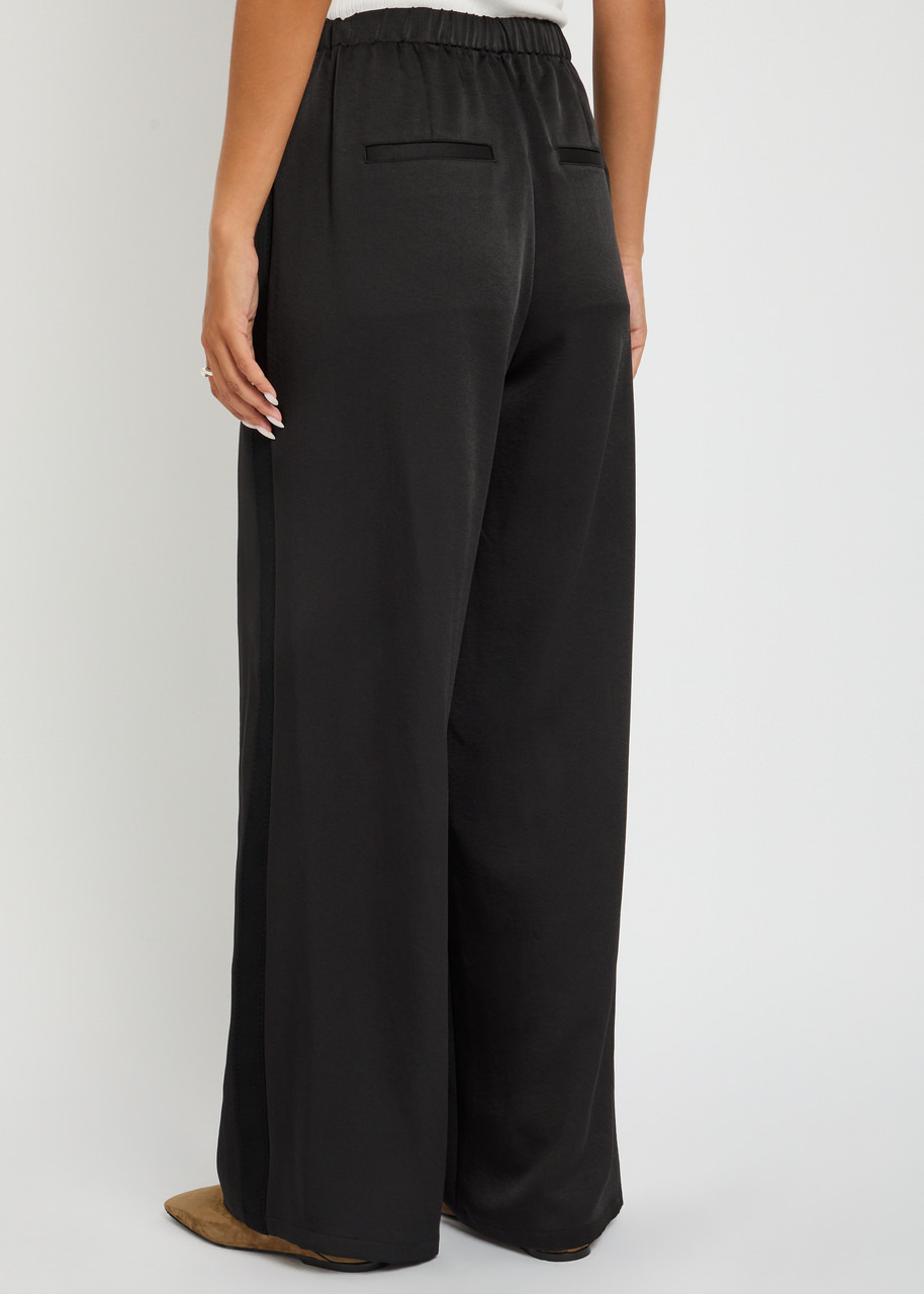 Vince Pintucked Satin-crepe Trousers - 3