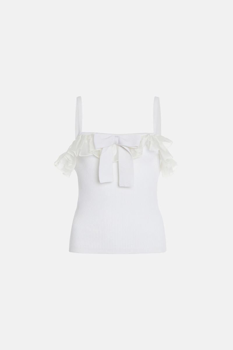 MERINO TOP WITH ORGANZA - 1