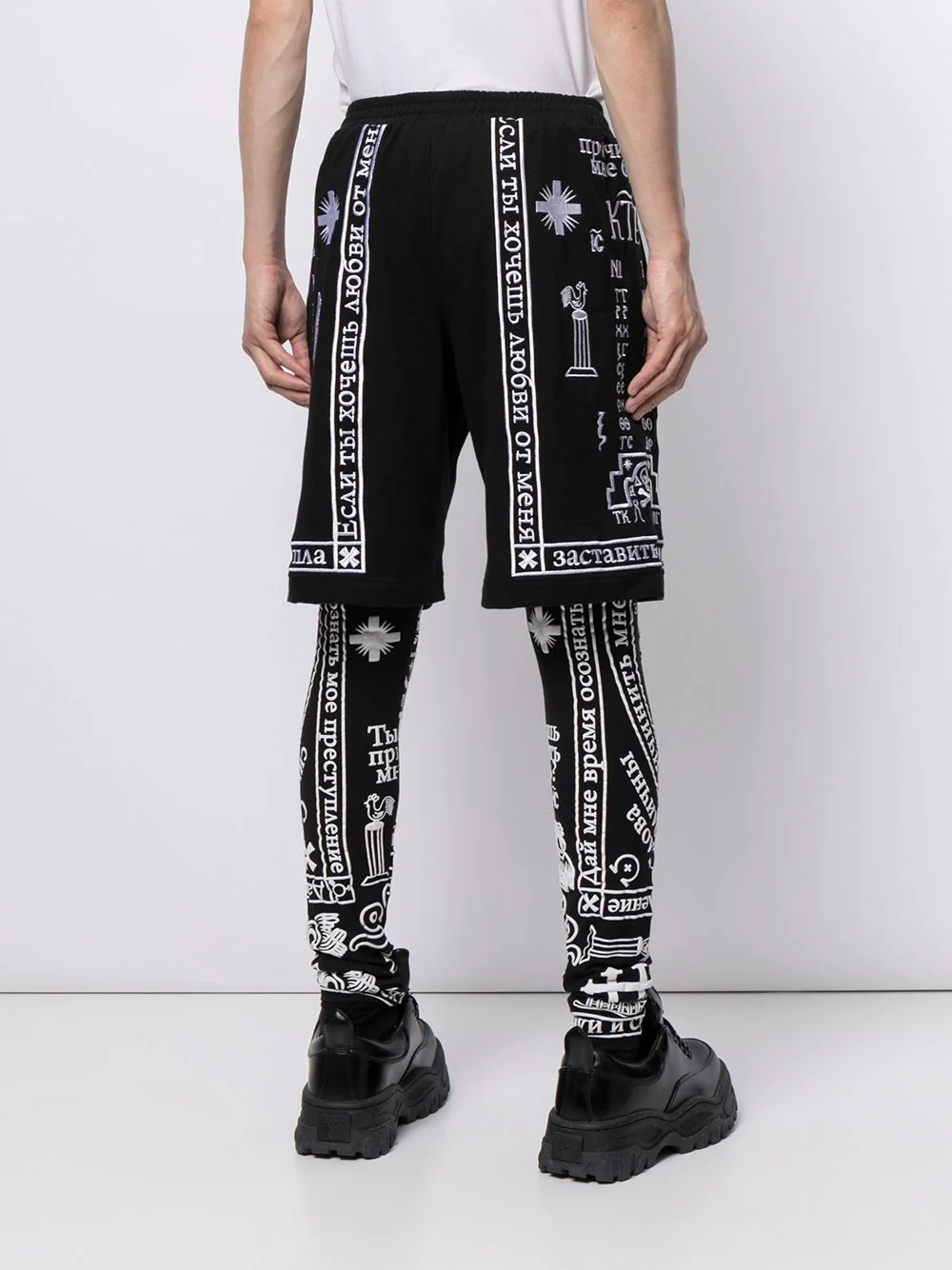 Church-print legging shorts - 5