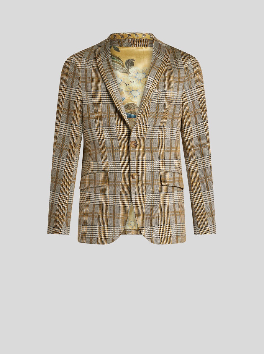 CHECK BLAZER WITH REMOVABLE BIB - 2