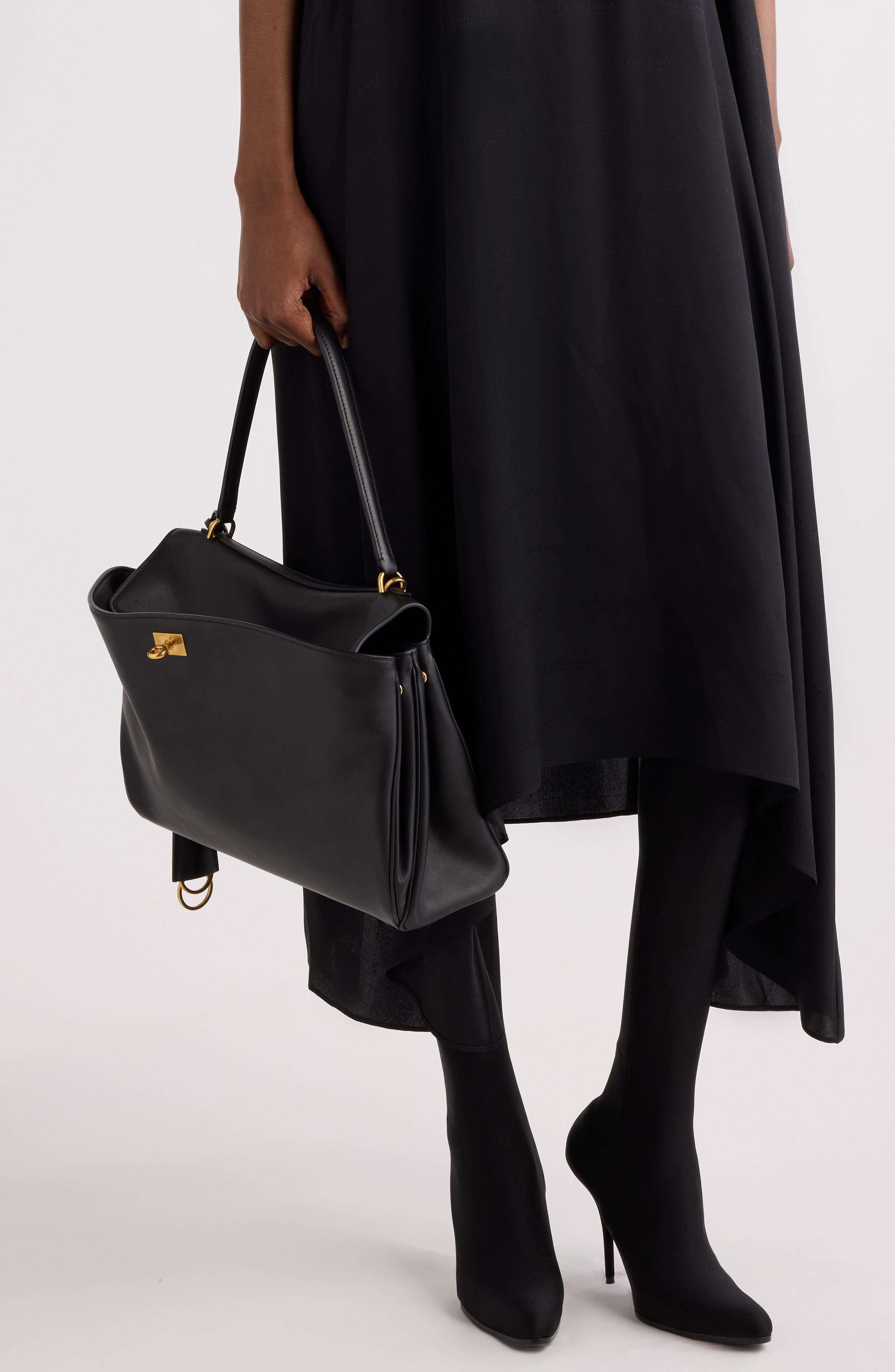 Balenciaga Medium Rodeo Leather Handbag in Black at Nordstrom - 3