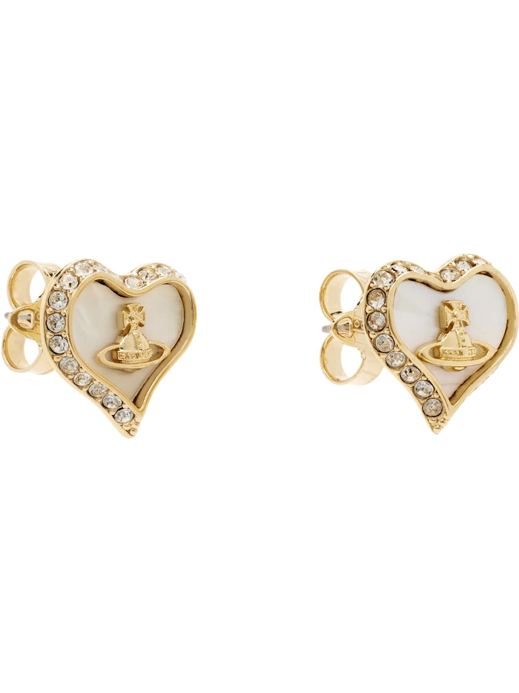 Gold & White Petra Earrings - 2