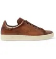 Warwick Burnished-Leather Sneakers - 17