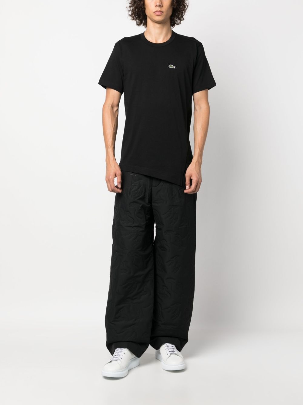 x Lacoste asymmetric-hem T-shirt - 2