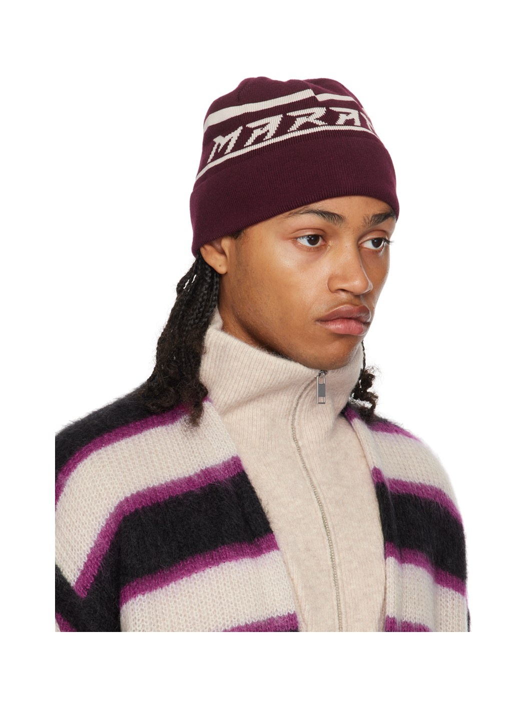 Burgundy Cliff Beanie - 2