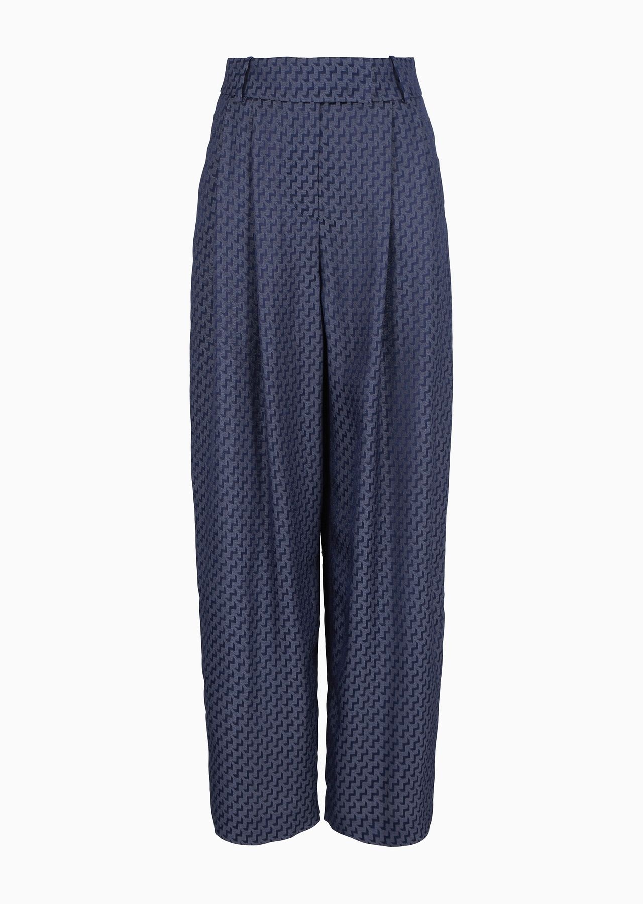 Two-dart jacquard viscose trousers - 1