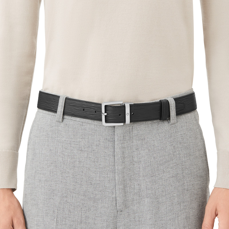 Montblanc Black 35 mm leather belt outlook