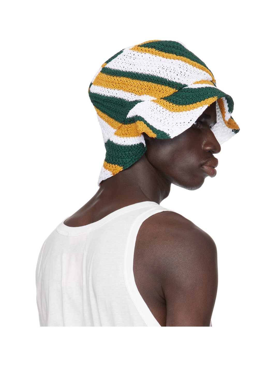 Multicolor Geometric Crochet Bucket Hat - 3