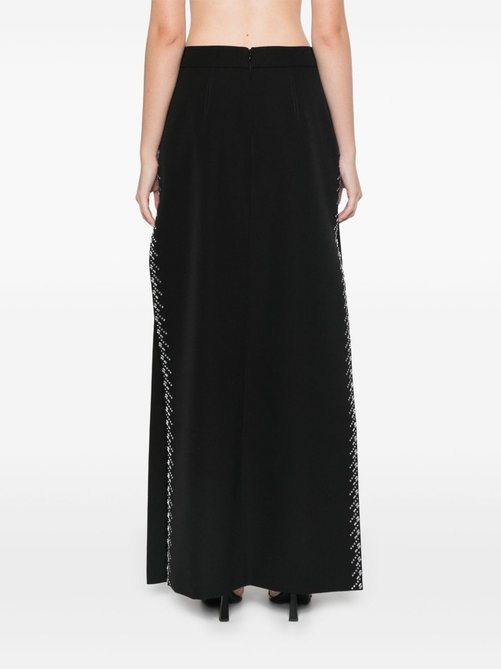 rhinestone-embellished maxi skirt - 4