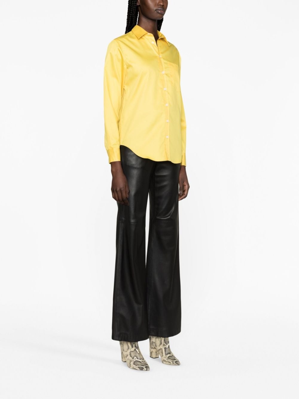 Taskiz slogan-embroidered cotton shirt - 4
