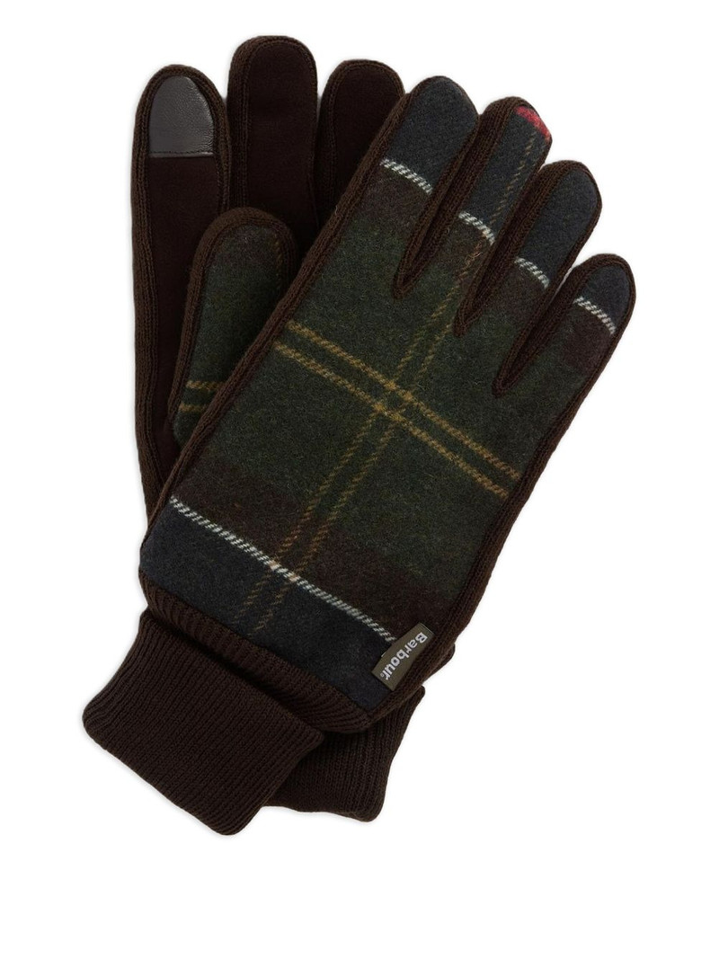 tartan-paneled gloves 1