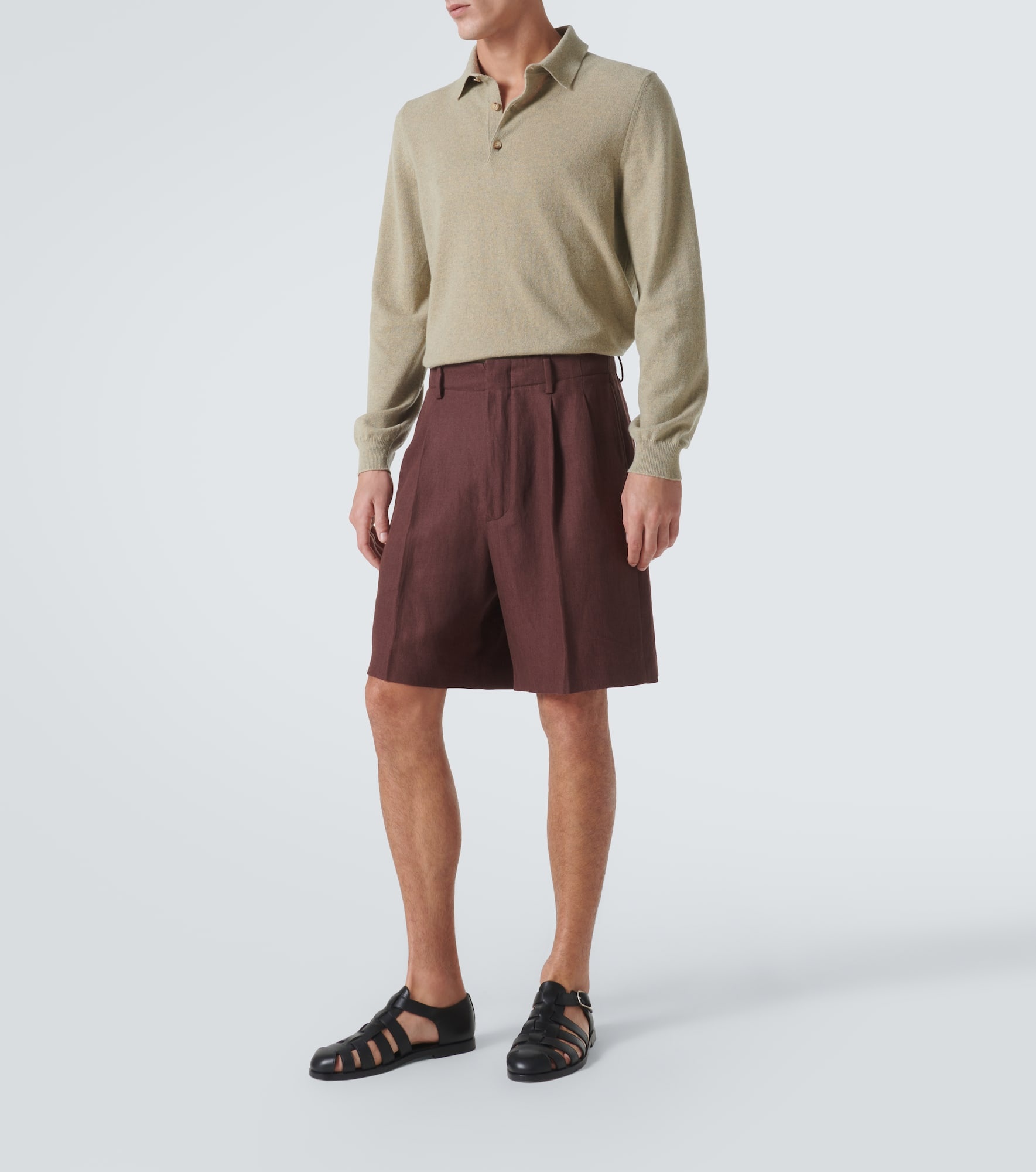 Joetsu flax Bermuda shorts - 2