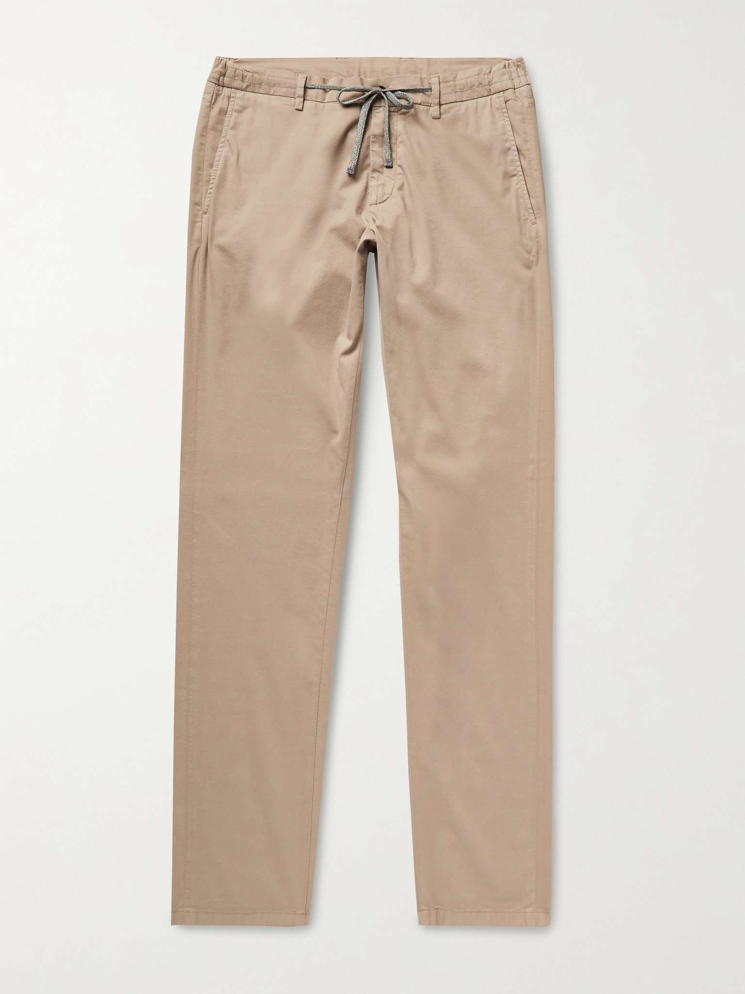 Slim-Fit Cotton-Blend Drawstring Trousers - 1