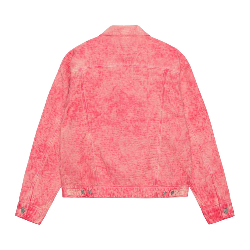 Levi's Levi's x Stussy Dyed Jacquard Trucker Jacket 'Pink' outlook