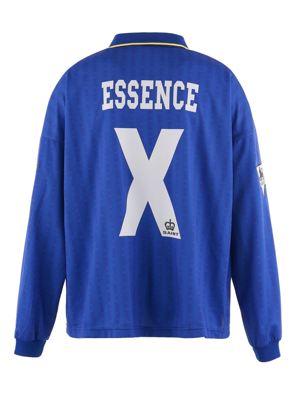 text print long-sleeved polo shirt - 2