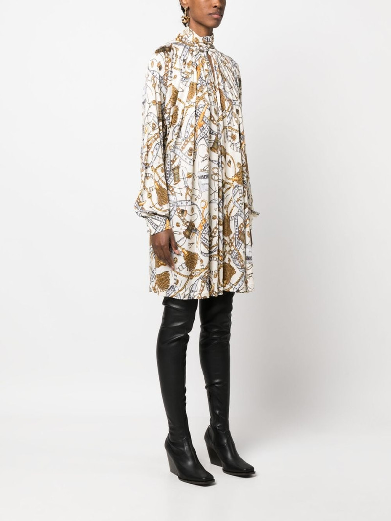 graphic-print high-neck midi dress 3