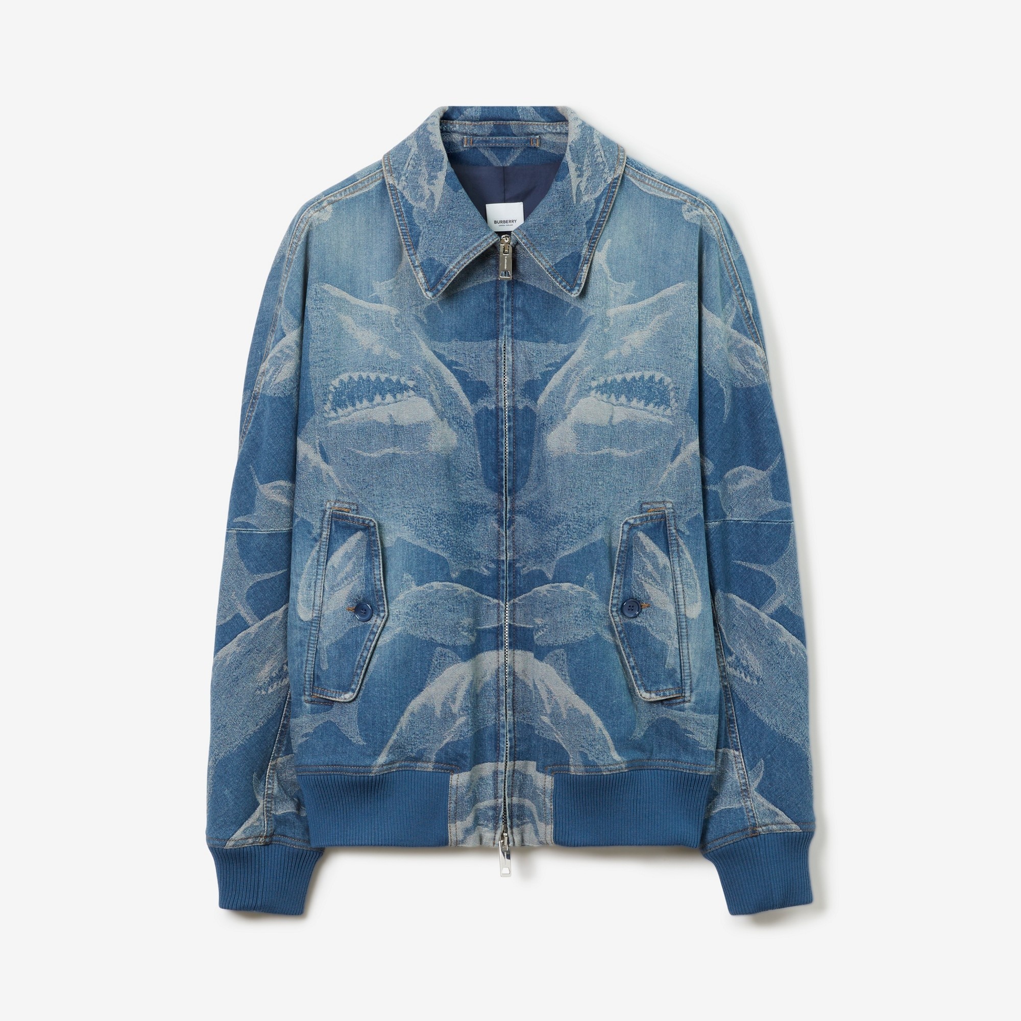 Shark Denim Bomber Jacket - 1