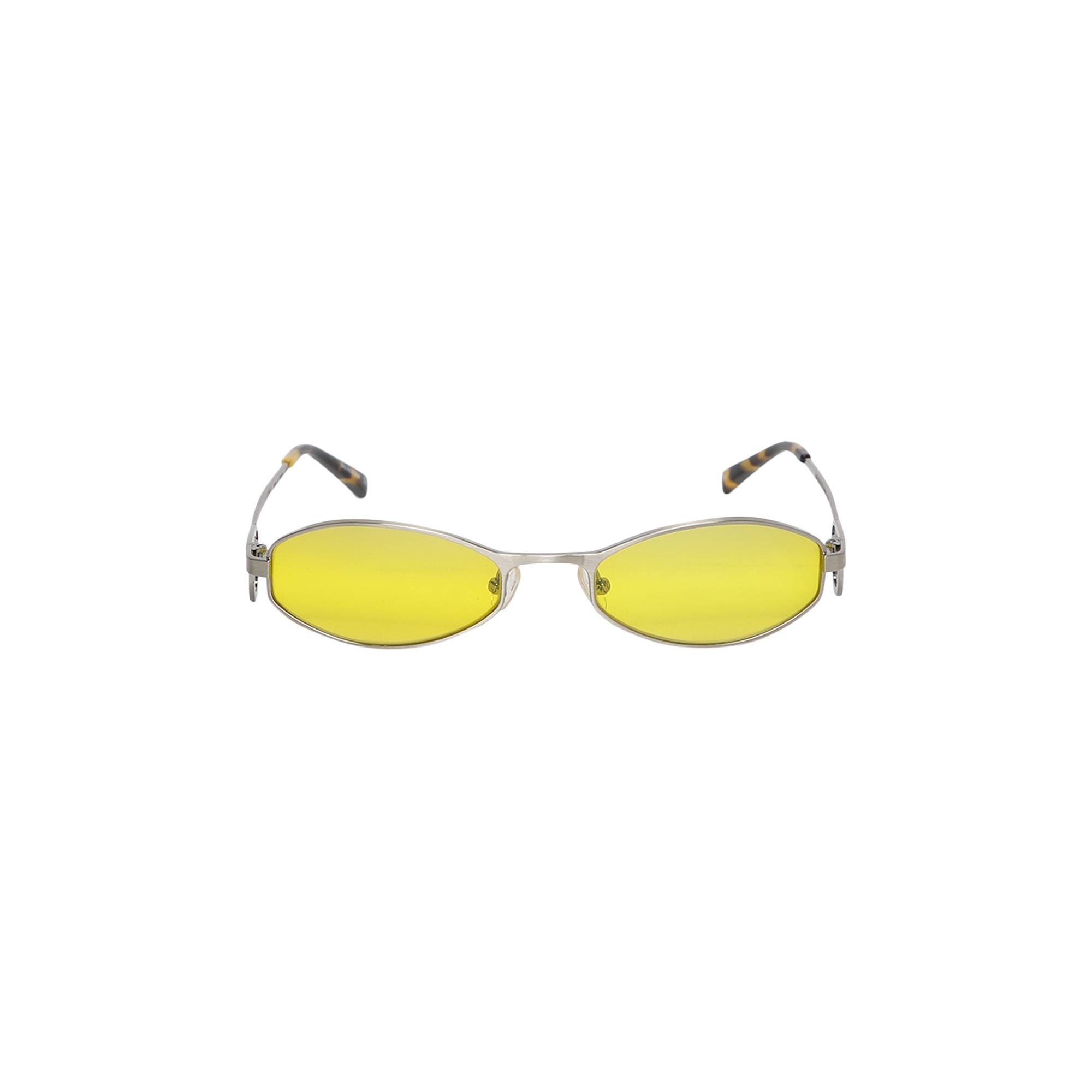 Marine Serre x Vuarnet Swirl Frame Oval Sunglasses 'Yellow' - 1