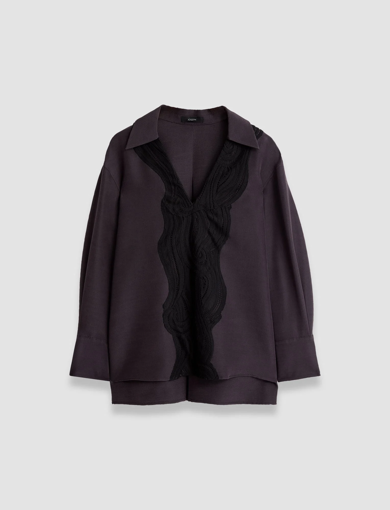 Madrid Evening Silk Blend & Lace Blouse - 1