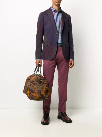 Etro checkered patchwork jacquard blazer outlook