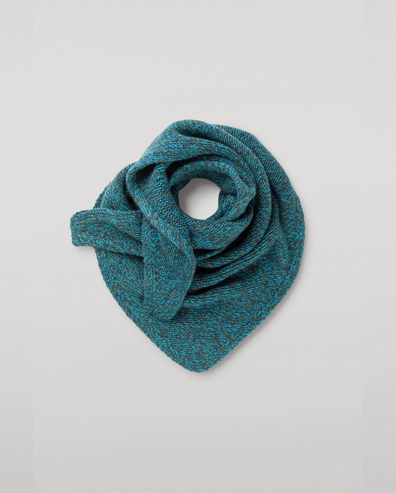 Keill Blue Marl Cashmere Triangle 1