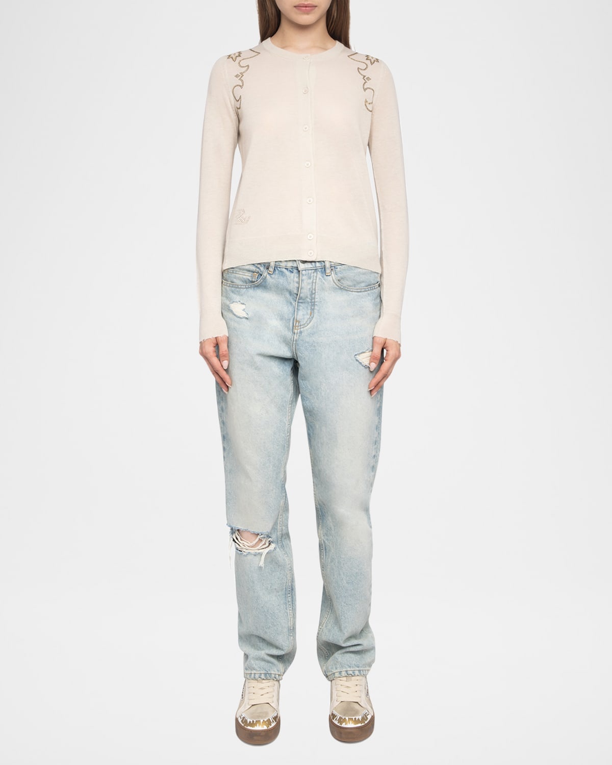 Missya Western Strass Cashmere Cardigan - 2