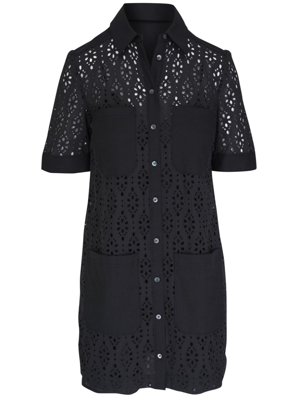 Rafaela broderie-anglaise mini shirt dress - 1