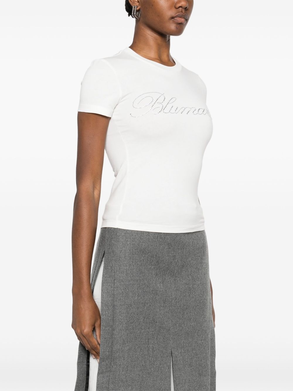 rhinestone-logo T-shirt - 3
