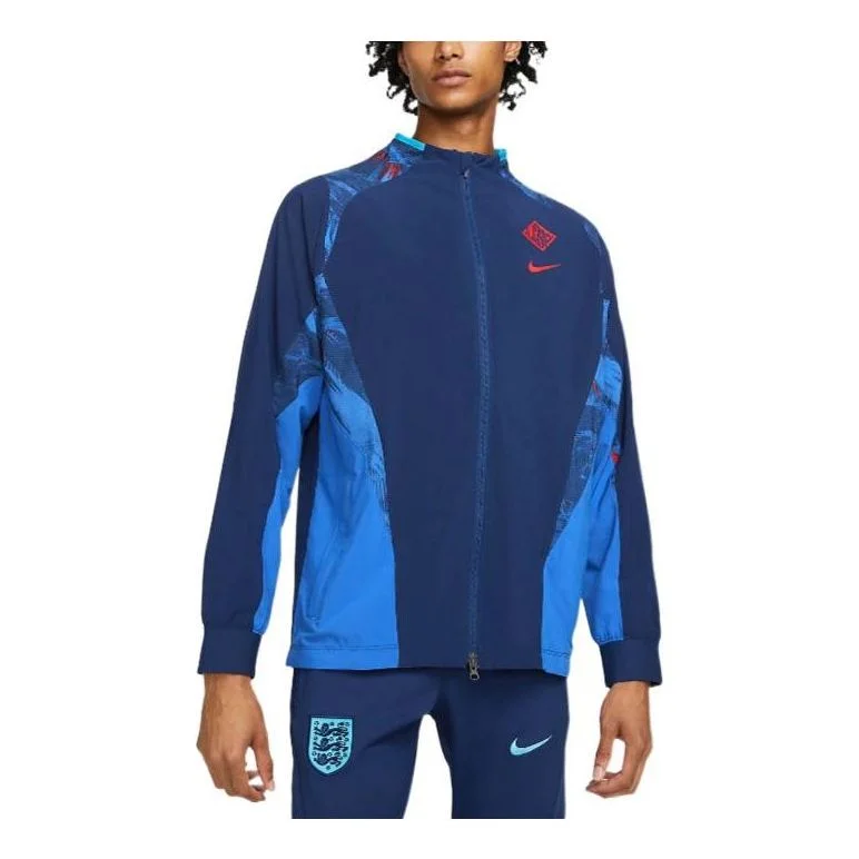 Nike 영국 AWF Dri-FIT 길쌈된 축구 재킷 '파란' DN1143-492 - 1