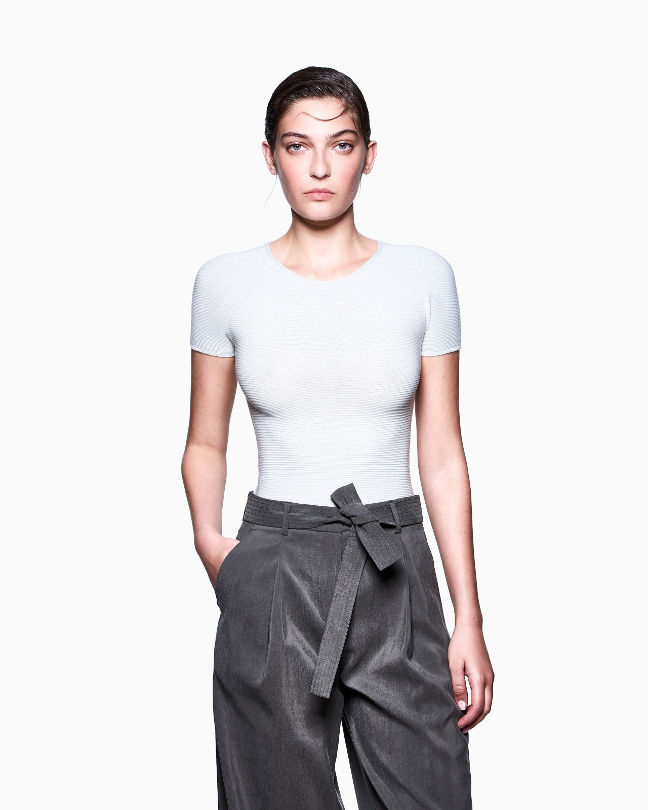 LINKS-STITCH VISCOSE SHORT-SLEEVED JUMPER - 4
