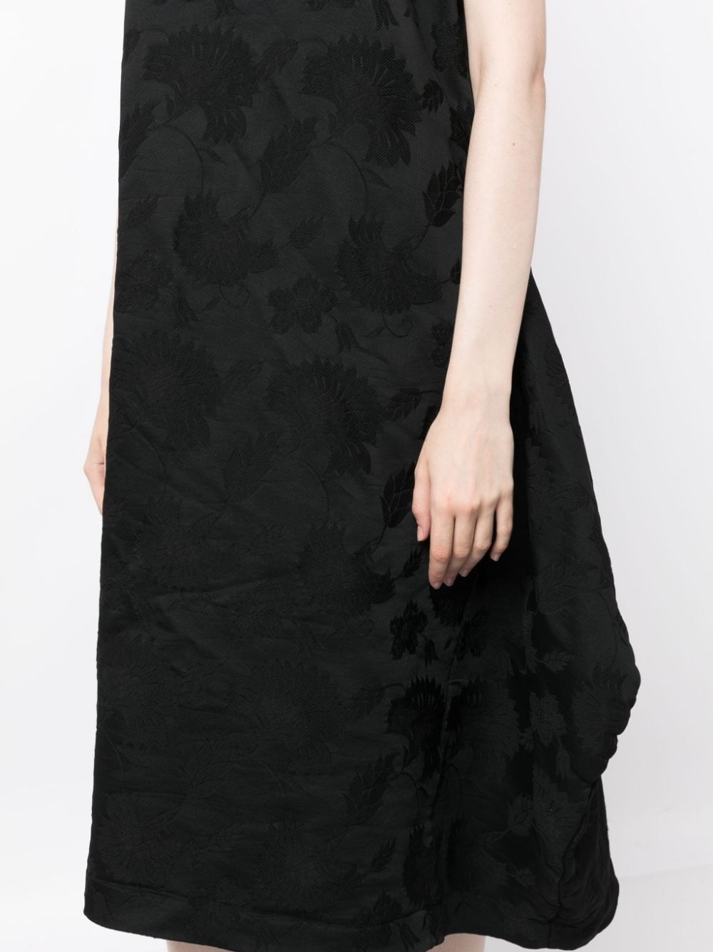 sleeveless jacquard midi dress - 5