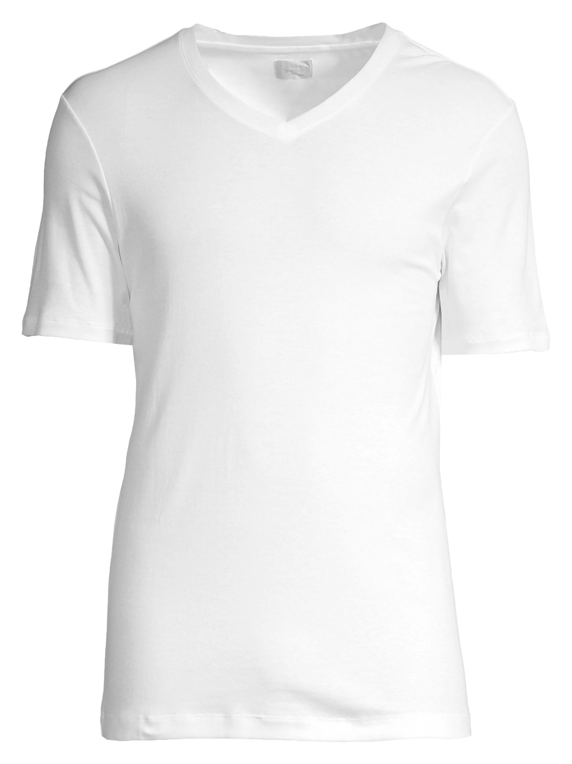 Men's Sea Island Cotton V-Neck Tee - White - 1