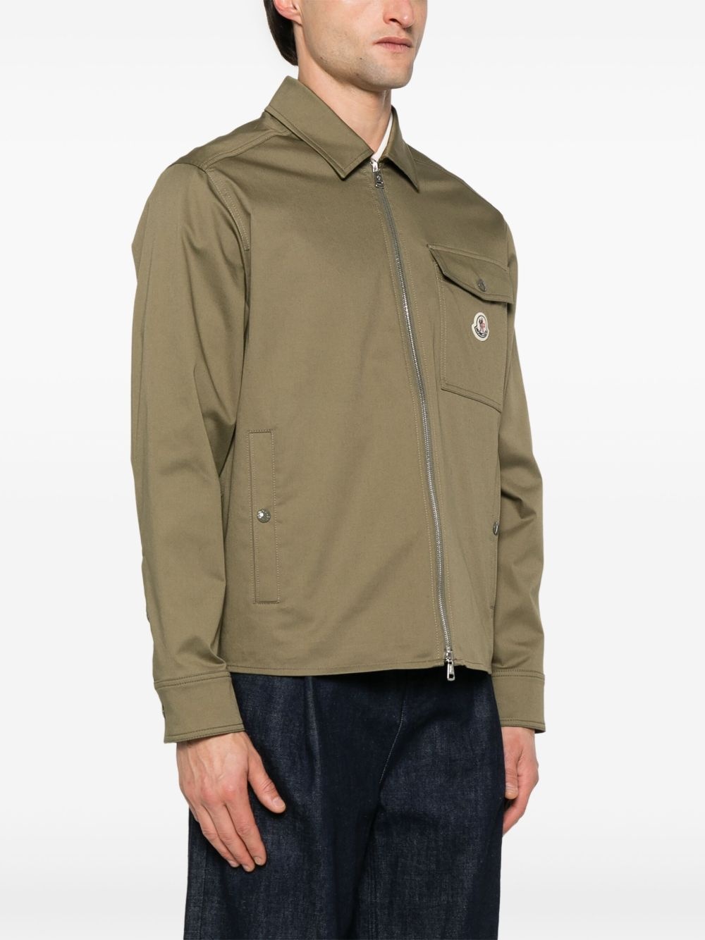 zip-up shirt jacket - 3