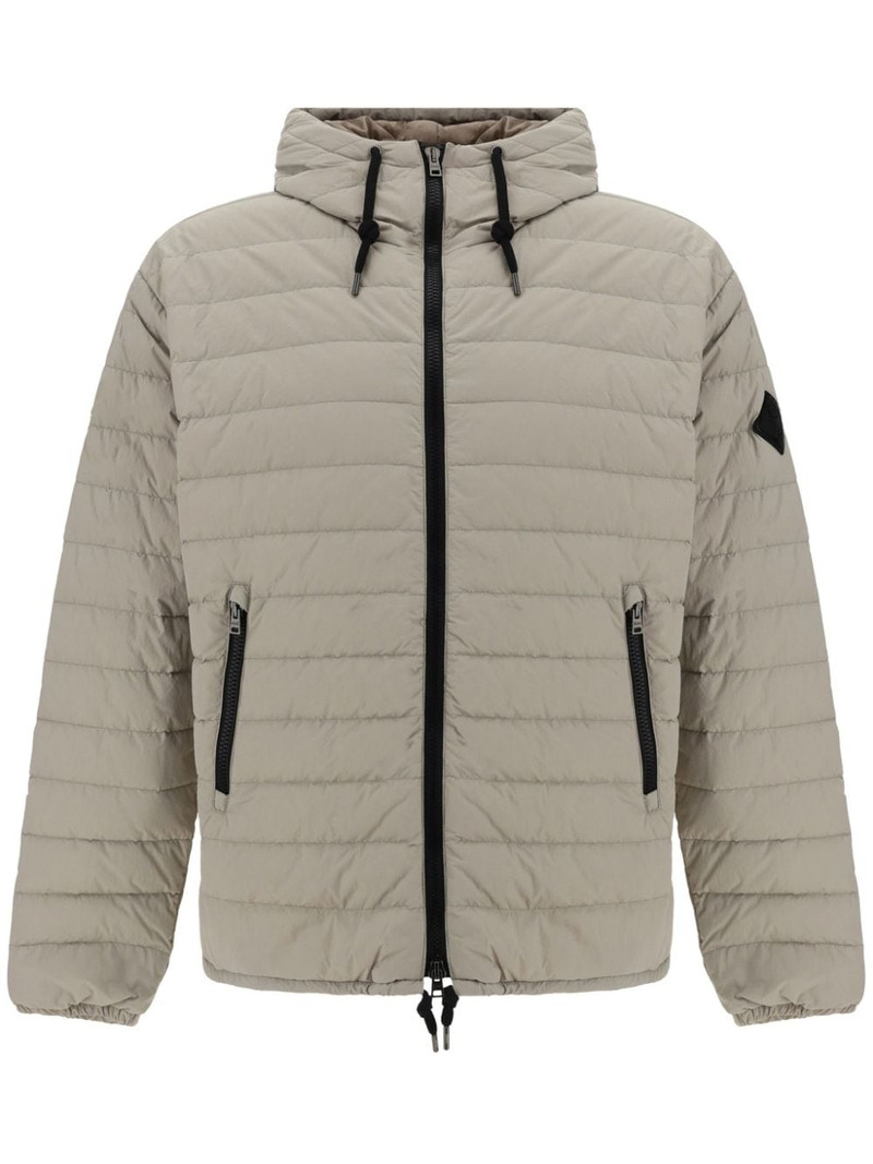 logo-appliqué puffer jacket 1