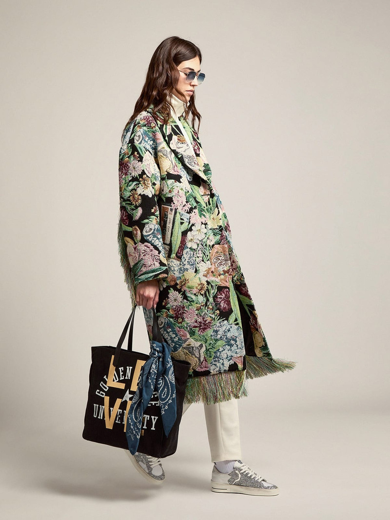 Golden Goose North-South California Bag with ''Love'' print outlook
