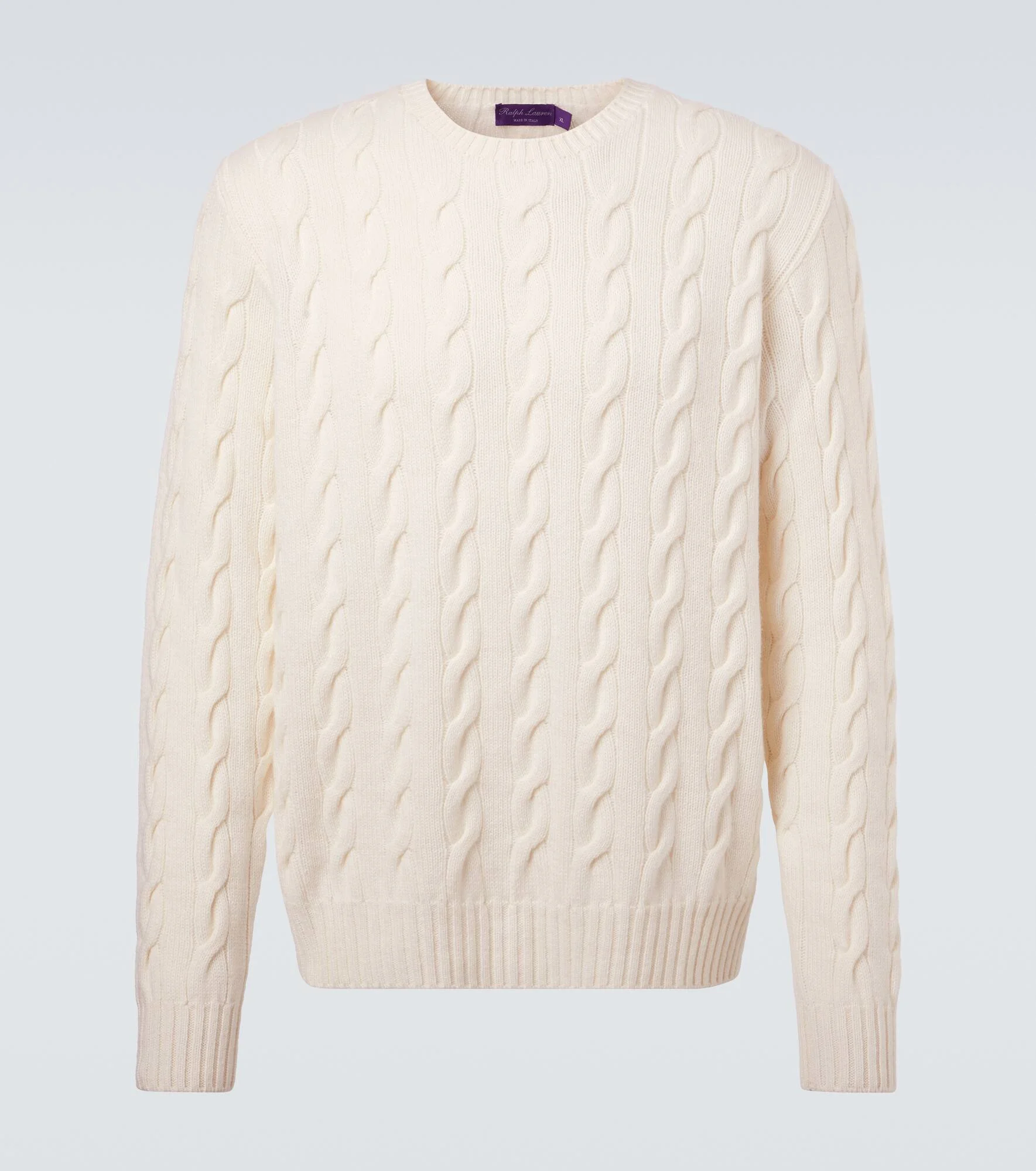 Cable-knit cashmere sweater - 1