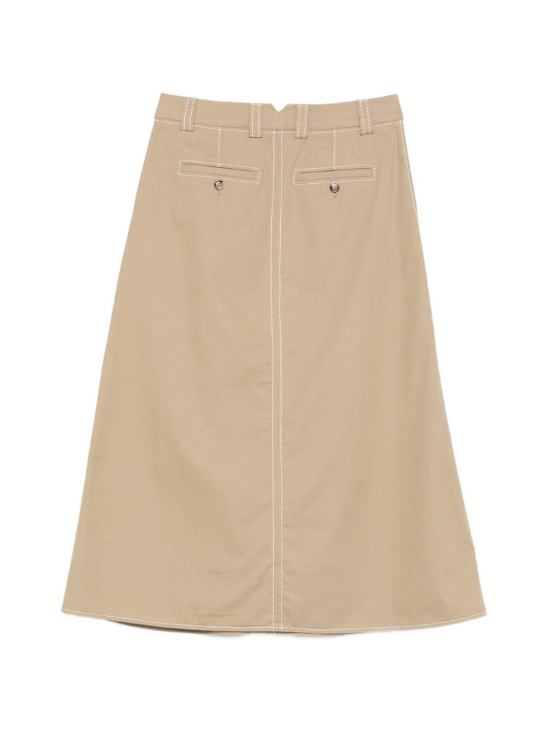 AMI Paris A-line stitch midi skirt outlook