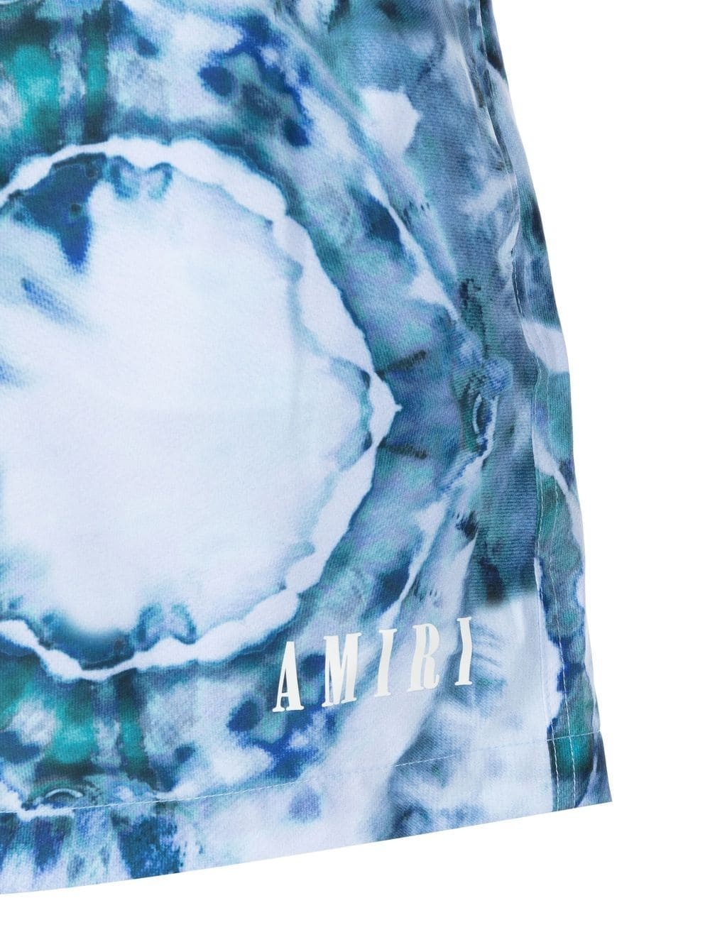 tie-dye drawstring swim shorts - 3