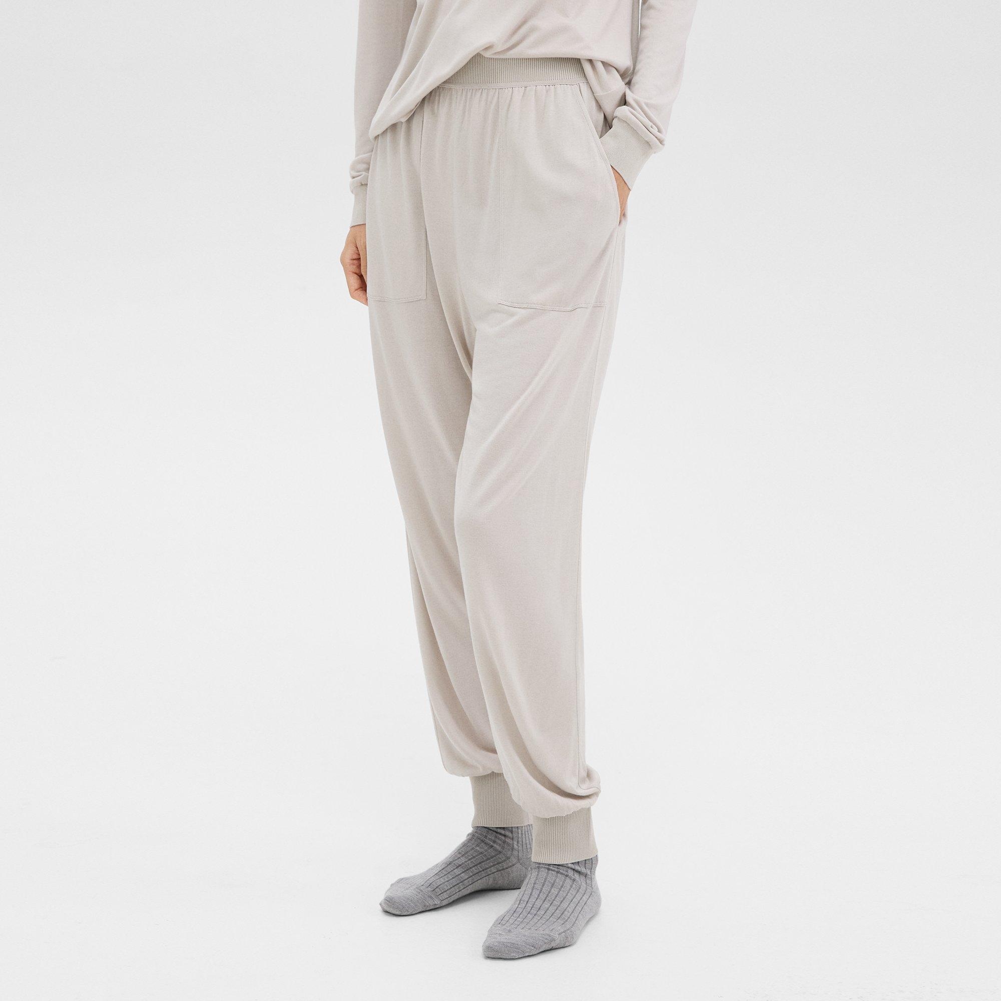 Ribbed Cuff Jogger in Silk-Modal - 5