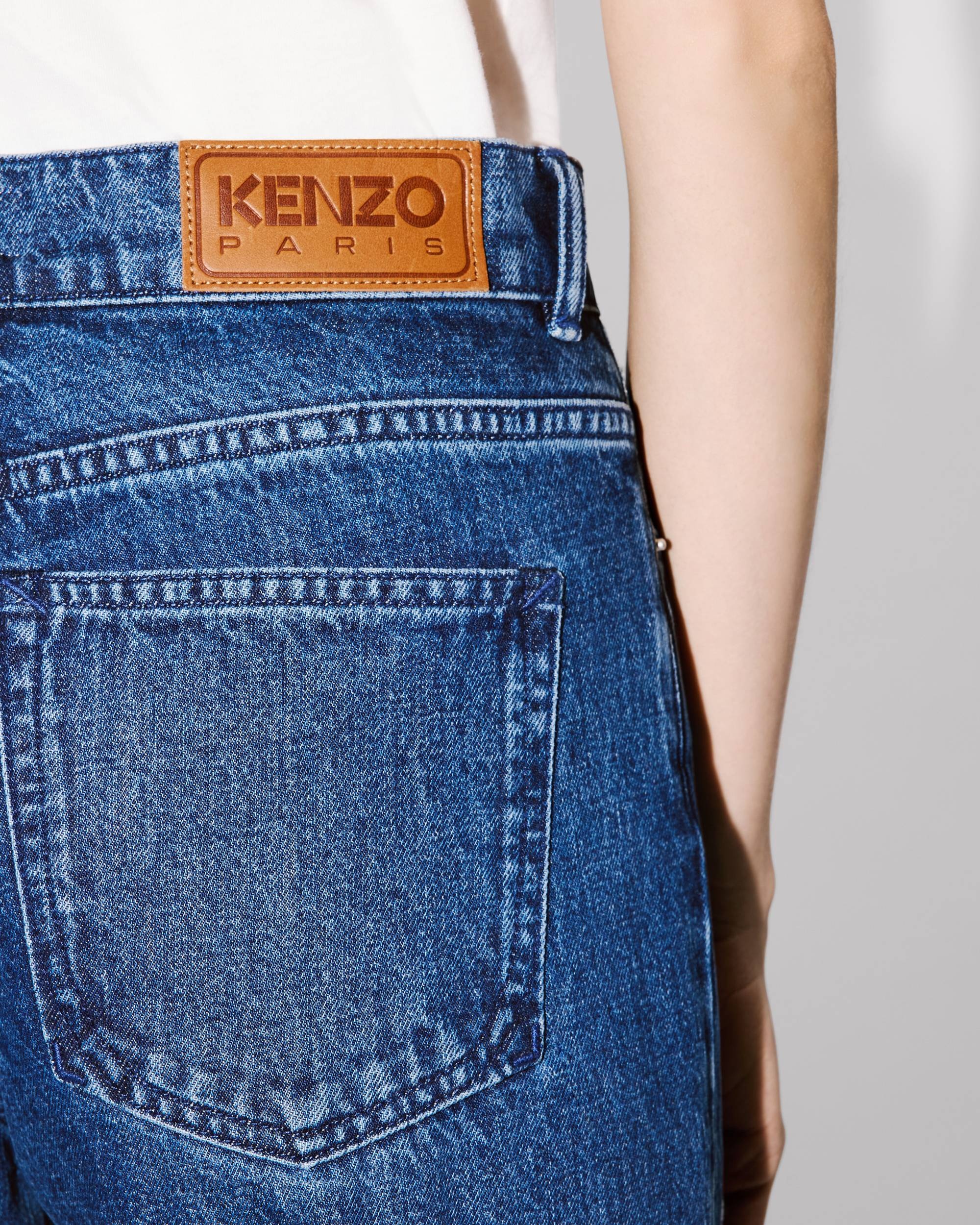 'KENZO Marguerite' AYAME wide legs embroidered jeans in japanese denim - 7