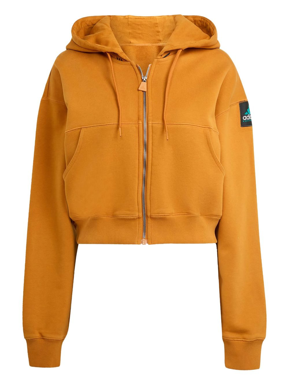 zip-up logo-patch hoodie - 1