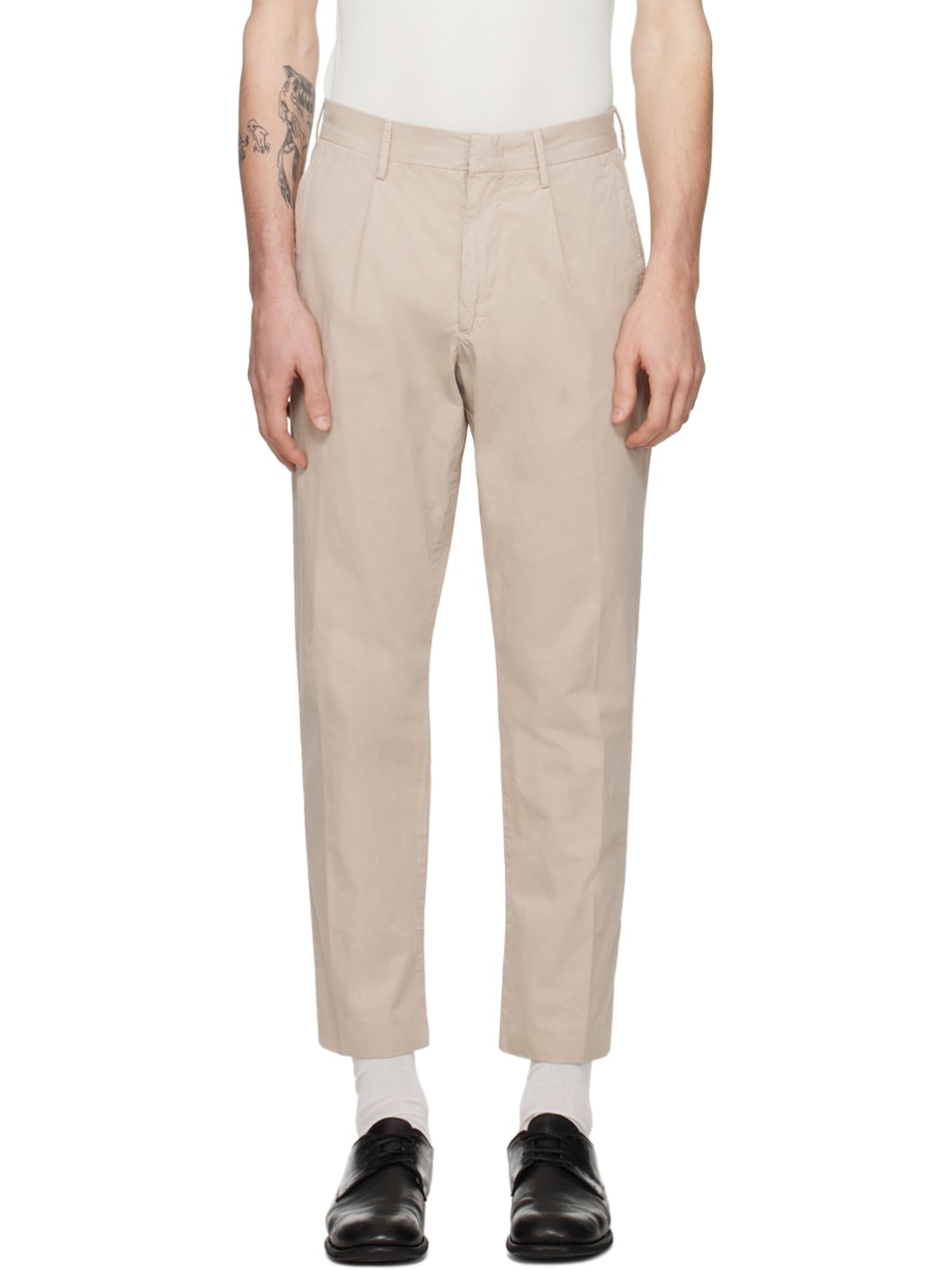 Beige Bill 1080 Trousers - 1