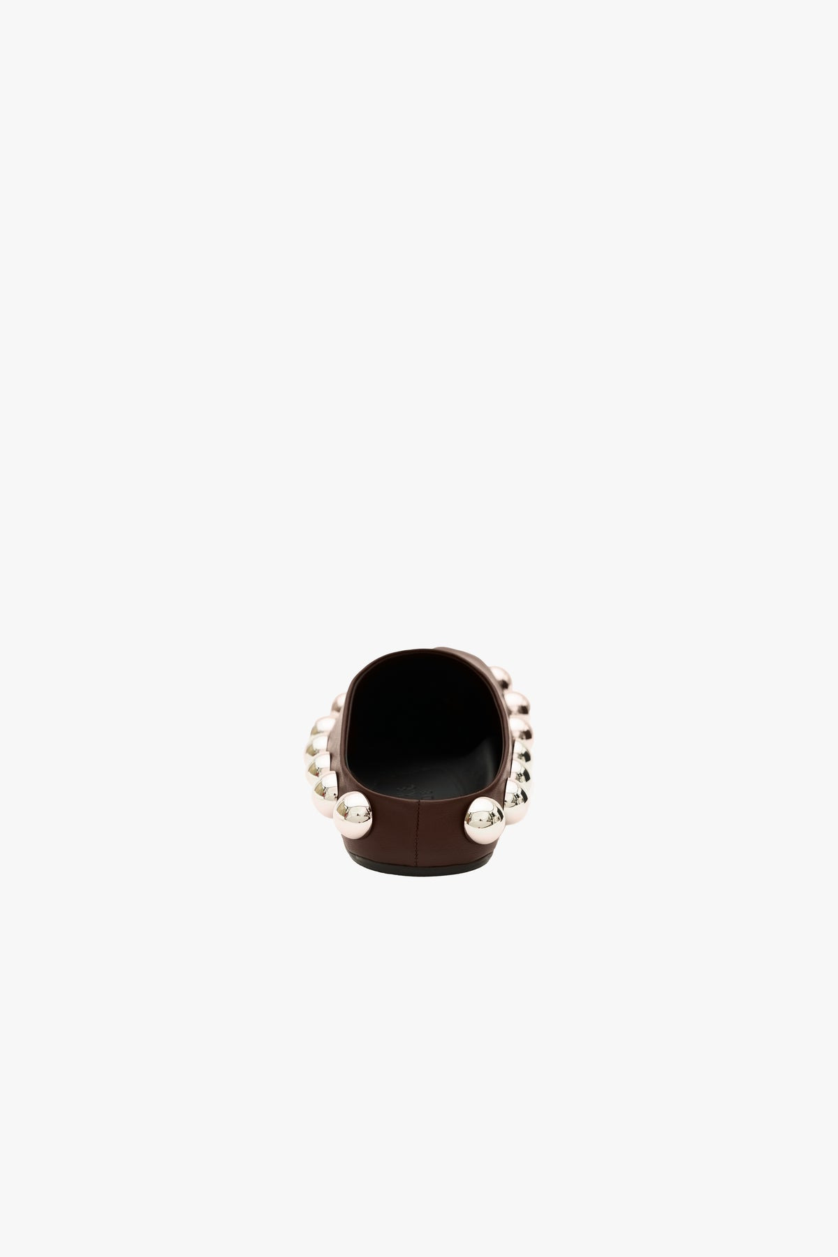 GABI CLOG WITH EXAGGERATED STUDS BROWN SILVER - 6